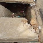 Footpath slabs breaking down