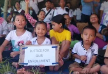 Families join ITWs in sit-in protest