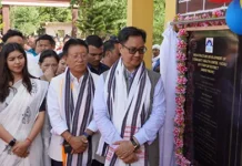 Rijiju lays foundation stones for projects under PMJVK
