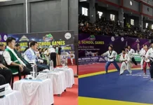 Guv encourages young athletes to strive for sporting excellence