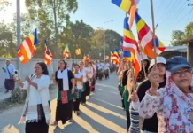 Peaceful Buddhist rally in Namsai calls for repeal of Bodh Gaya Temple Act