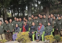 Field gears distributed to frontline staff at Mouling National Park