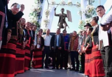 Freedom fighter Lotiyang Taloh’s statue unveiled