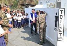 Indian Army inaugurates toilet blocks at school
