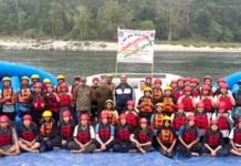 White water rafting course for NCC cadets
