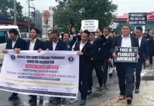 Lawyers stage protest over attack on colleague