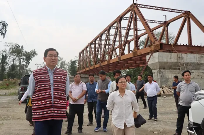 MLA inspects progress of bridge work
