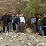 Survey for erection of boundary pillars underway