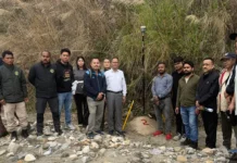 Survey for erection of boundary pillars underway